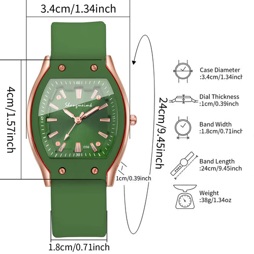 Fashion Women Silicone Strap Quartz Wristwatch Niche Simple Dial Watches Reloj Mujer Girls Clock Gift(Without Box)