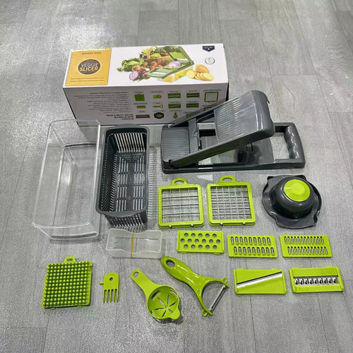 Kitchen Supplies Multi-Functional Boxed Vegetable Cutter Tool for Home Kitchen,Potato Slicer,Grater,Dicer,Cucumber Shredder