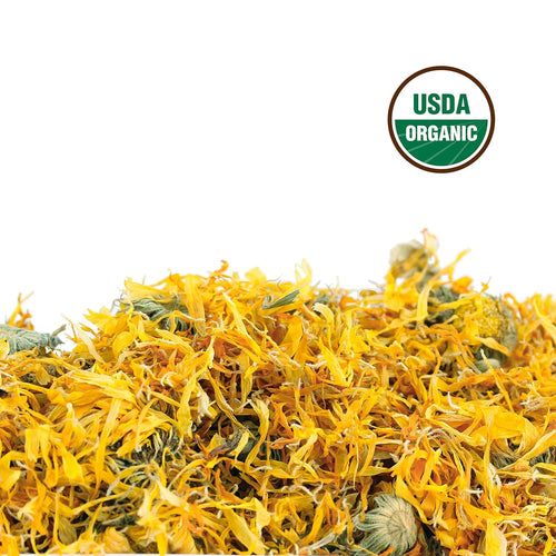 Calendula Tea 1LB (16Oz) 100% CERTIFIED Organic Whole Flower Herbal Tea (Calendula Officinalis), Caffeine Free in 1 Lbs. Bulk Resealable Bpa-Free Bags from U.S. Wellness