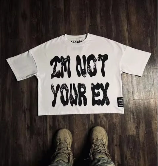 All Top Quality Niche Fashion Distressed Design American Style Short-Sleeves High Street Versatile Half Sleeve Tops Unisex