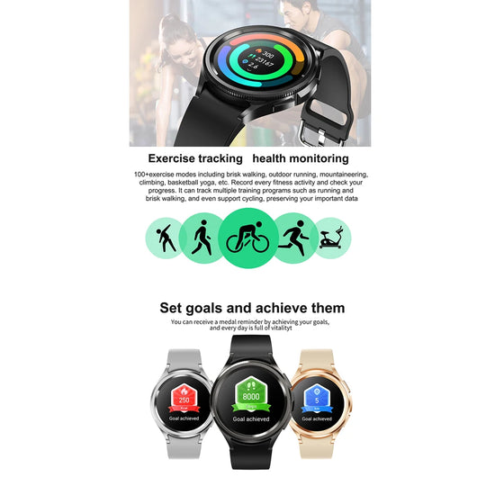 New Smartwatch Men GPS NFC Health Monitoring Heart Rate Blood Oxygen AI Voice Assistant Bluetooth Call Smart Watch 6 Classics
