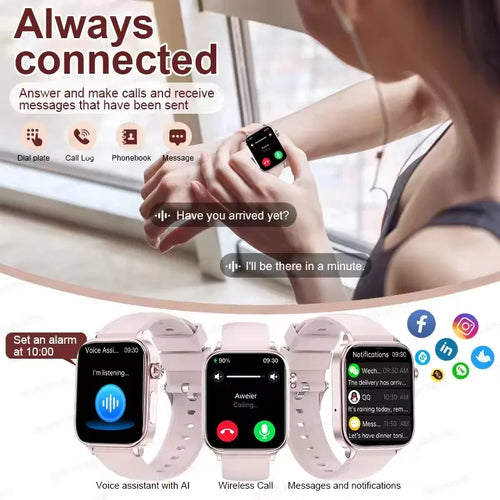 AI Diagnostic Detector Smart Watch Women Blood Lipid and Uric Acid Body Composition Test Women Menstrual Health Tracker 2025 New