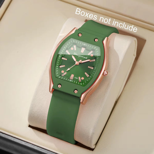 Fashion Women Silicone Strap Quartz Wristwatch Niche Simple Dial Watches Reloj Mujer Girls Clock Gift(Without Box)