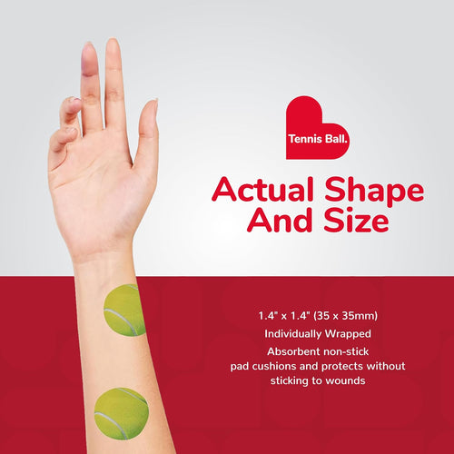 Bandages, Tennis Ball Shaped Self Adhesive Bandage Set, Latex Free, Sterile Wound Care, 24 Count