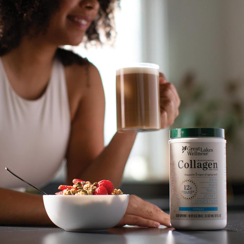 Collagen Peptides Powder for Skin, Hair, Nails, Joints & Digestion - Vanilla Flavored - Quick Dissolve Hydrolyzed, Non-Gmo, Kosher - 10 Oz