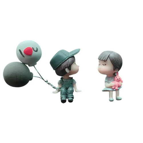 Car Accessories, Cartoon Couple Dolls, Cute Car Display Screen, Balloon Decoration, Car Accessories, Men and Women'S Gifts