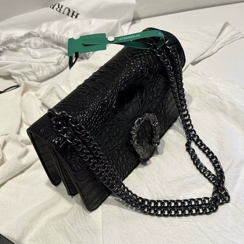 Crocodile Pattern Underarm Bag Dionysus Handbag Texture Niche Chain Slung Shoulder Bag Explosions Fashion Trend Small Square Bag