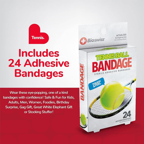 Bandages, Tennis Ball Shaped Self Adhesive Bandage Set, Latex Free, Sterile Wound Care, 24 Count
