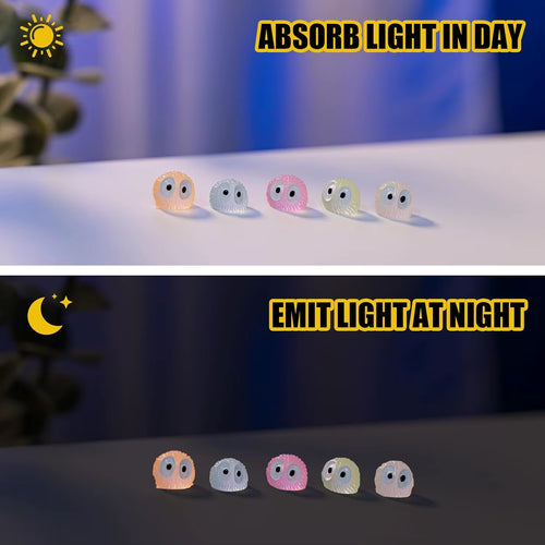 21Pcs Luminous Cute Soot Sprites Car Interior Decor Car Ornaments for Rear View Mirror Dashboard Decoration Funny Accessories