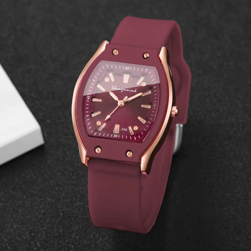 Fashion Women Silicone Strap Quartz Wristwatch Niche Simple Dial Watches Reloj Mujer Girls Clock Gift(Without Box)