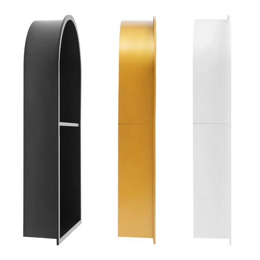 Gold/Black/White 2 Tiers Arched Shower Niche, 304 Stainless Steel Niche, Recessed Wall Niche for Bathrooms 12*3.94*24In