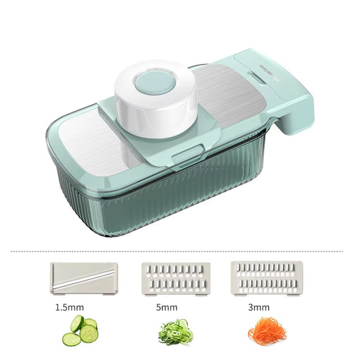 Vegetable Cutter Multifunctional Vegetable Shredders Slicer Cutter with Basket Home Kitchen Onion Potato Slicer Kitchen Tool