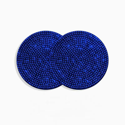 2Pcs Cute Bling Car Cup Holder Coaster Mat with Rhinestone for Women Girl Universal anti Slip Automotive Interior Accessories