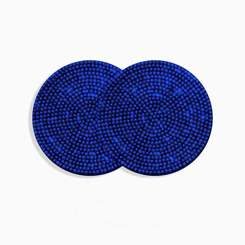 2Pcs Cute Bling Car Cup Holder Coaster Mat with Rhinestone for Women Girl Universal anti Slip Automotive Interior Accessories