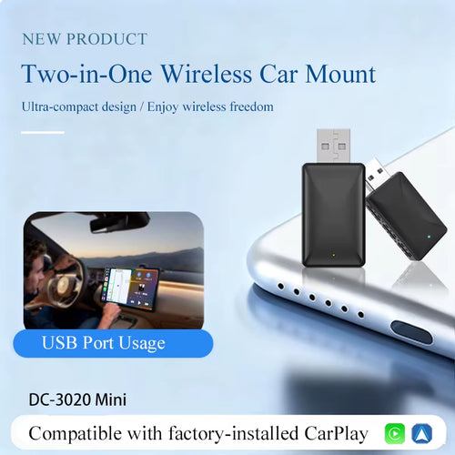 Wireless Carplay Adapter Android Auto 2In1 Wired to Wireless AI Smart Box Plug＆Play Automatic Connection Car Intelligent Systems