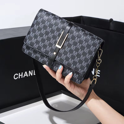 New Fashion Senior Sense of Women'S Shoulder Bag with Small Square Bag PU Light Luxury Niche Fashion Bag