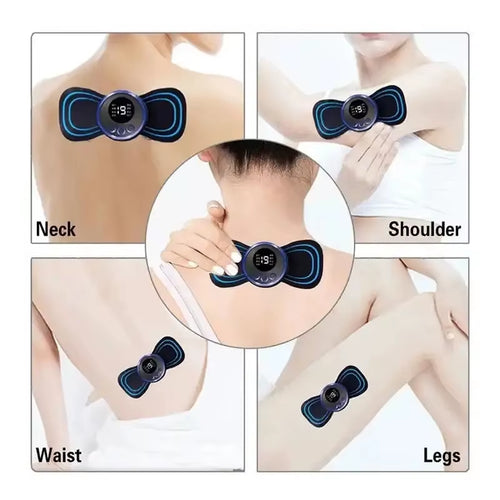 EMS Neck Massager Mini Cervical Back Muscle Pain Relief Patch Massageador Stimulator Mat Portable Leg Body Health Care Tool