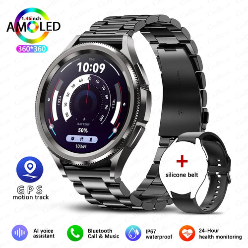 New Smartwatch Men GPS NFC Health Monitoring Heart Rate Blood Oxygen AI Voice Assistant Bluetooth Call Smart Watch 6 Classics