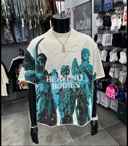 All Top Quality Niche Fashion Distressed Design American Style Short-Sleeves High Street Versatile Half Sleeve Tops Unisex