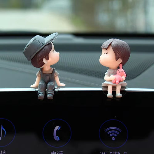 Car Accessories, Cartoon Couple Dolls, Cute Car Display Screen, Balloon Decoration, Car Accessories, Men and Women'S Gifts