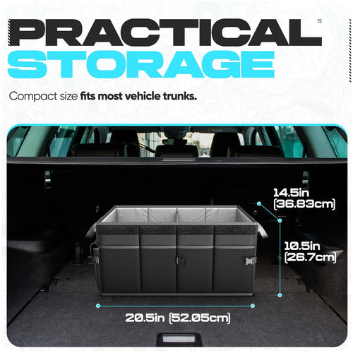 Fortem Car Trunk Organizer, Car Storage Organizer, Car Accessories, Collapsible
