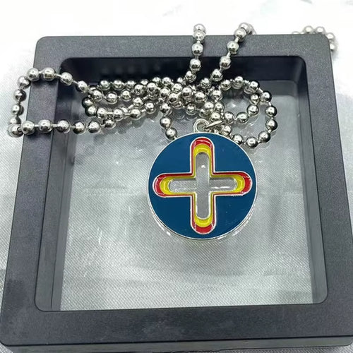 Fashion Niche Designer Colorful Dripping Oil Pendant Necklace Luxury Personality Hip Hop Necklace for Men and Women