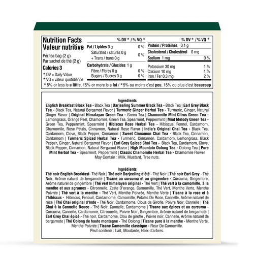 , Assorted Tea Sampler (15 Different Variety in Individually Wrapped Pyramid Tea Bags) Long Leaf Premium Teas I Teas Gift Set I Ideas for Tea Lovers | Gifts for Women & Men