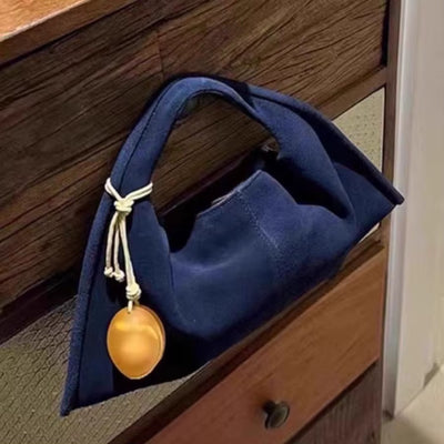 Autumn/Winter Fashion Women'S Tote Bag High-End Niche Design Shoulder Vintage Faux Suede Commuter Retro Luxury Dumpling Bag