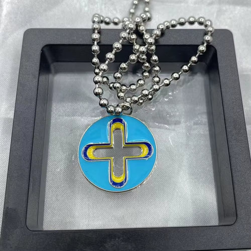 Fashion Niche Designer Colorful Dripping Oil Pendant Necklace Luxury Personality Hip Hop Necklace for Men and Women