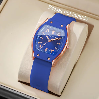Fashion Women Silicone Strap Quartz Wristwatch Niche Simple Dial Watches Reloj Mujer Girls Clock Gift(Without Box)
