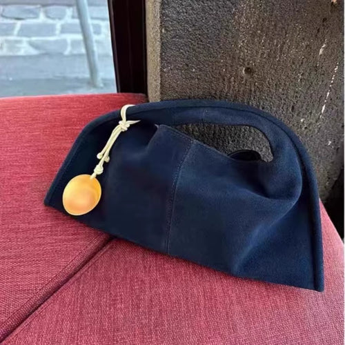 Autumn/Winter Fashion Women'S Tote Bag High-End Niche Design Shoulder Vintage Faux Suede Commuter Retro Luxury Dumpling Bag