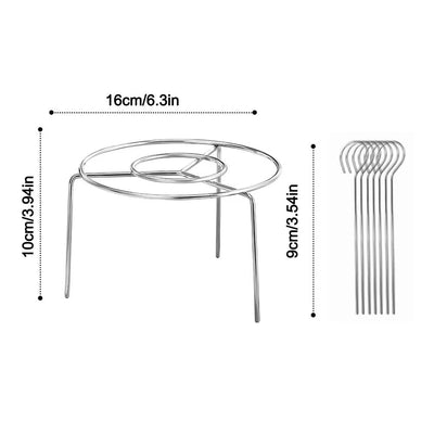 Air Fryer Special Grill round Hanging Skewers Rack Home Kitchen Outdoor Stainless Steel Grill