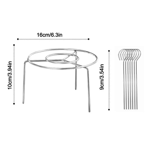 Air Fryer Special Grill round Hanging Skewers Rack Home Kitchen Outdoor Stainless Steel Grill