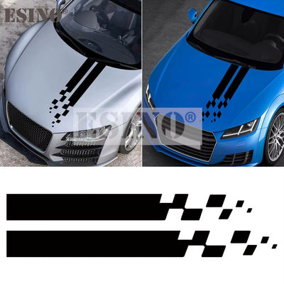 New Styling Universal Design Stripe Car Hood Covers Vinyl Racing Sports Decal Head Car Sticker Car Accessories