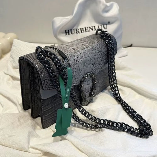 Crocodile Pattern Underarm Bag Dionysus Handbag Texture Niche Chain Slung Shoulder Bag Explosions Fashion Trend Small Square Bag