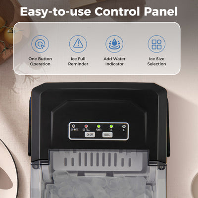 Ice Maker Countertop with Self-Cleaning for Home Kitchen Office Party
