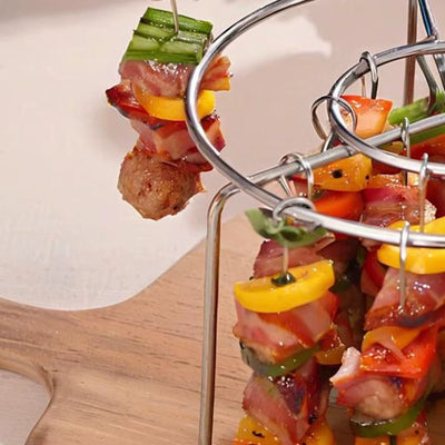 Air Fryer Special Grill round Hanging Skewers Rack Home Kitchen Outdoor Stainless Steel Grill