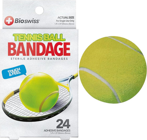Bandages, Tennis Ball Shaped Self Adhesive Bandage Set, Latex Free, Sterile Wound Care, 24 Count