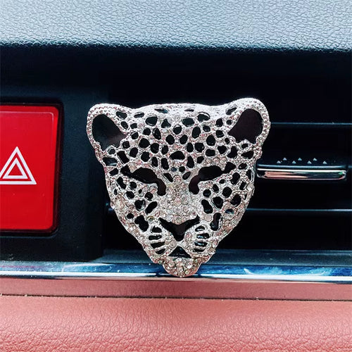 Bling Aroma Vent Clip Auto Interior Decor Fragrance Smell Perfume Air Freshener Car Ornaments Diamond Leopard Car Accessories
