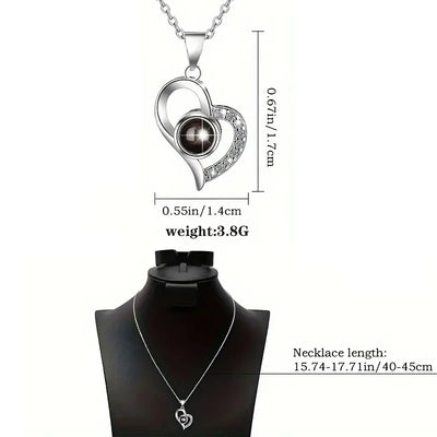 Limited Edition Valentine’s Day Eternal Rose Box - 'I Love You' Projection Necklace Gift Set