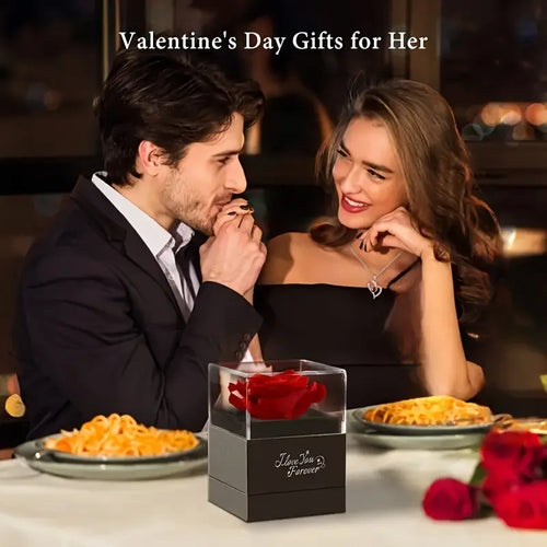 Eternal Rose Box Necklace – Valentine’s Day Gift