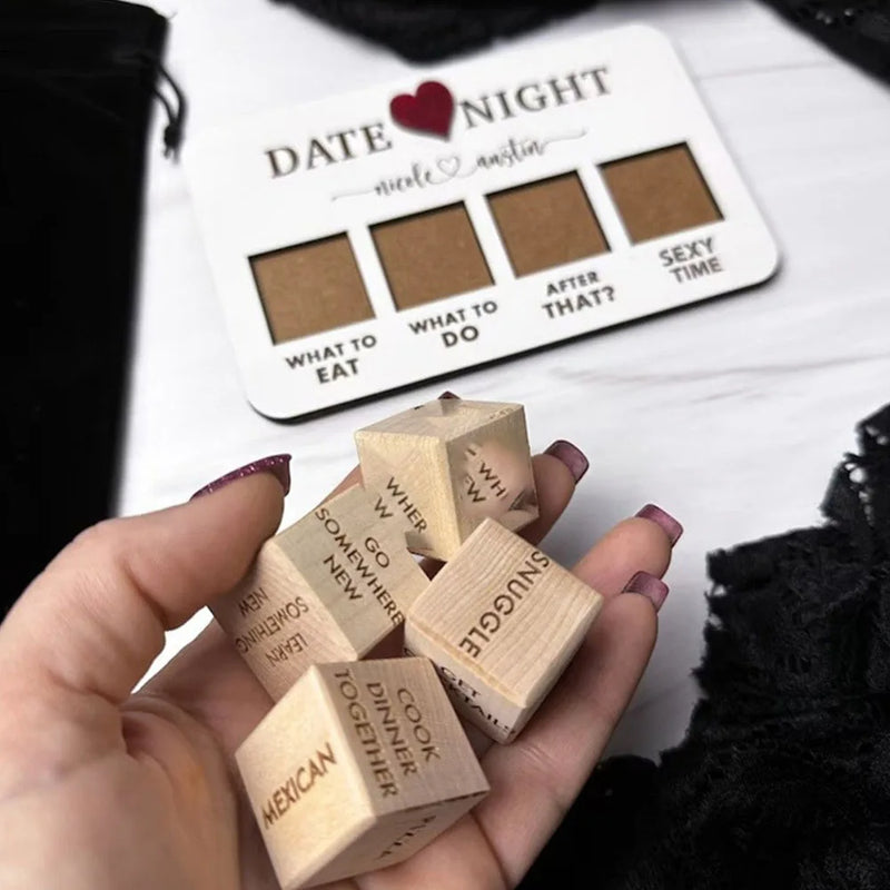 Date Night Dice – After Dark Edition - Wooden Couples Game