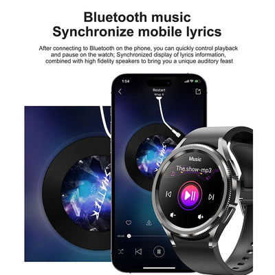 New Smartwatch Men GPS NFC Health Monitoring Heart Rate Blood Oxygen AI Voice Assistant Bluetooth Call Smart Watch 6 Classics