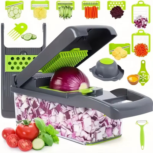 Kitchen Supplies Multi-Functional Boxed Vegetable Cutter Tool for Home Kitchen,Potato Slicer,Grater,Dicer,Cucumber Shredder