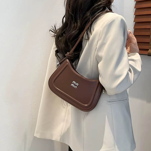 Korean Style Fashion Niche Women'S Crescent Bag 2025 Autumn New Handbag, High-End Multifunctional Crossbody Bag Shoulder Bag