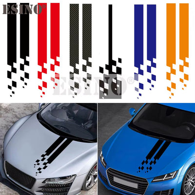 New Styling Universal Design Stripe Car Hood Covers Vinyl Racing Sports Decal Head Car Sticker Car Accessories