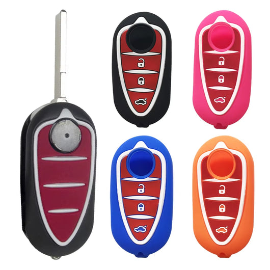 Silicone  Holder for Alfa Romeo Giulietta Myth Junior 4C Romeo Mito Myth 159 GTO GTA Car Remote Control Car Accessories