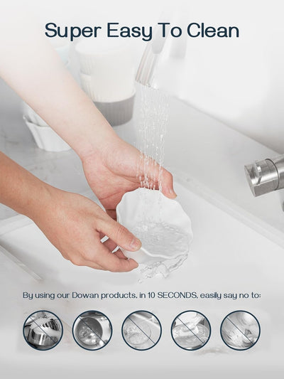 Ramekins 6 Oz, Creme Brulee Ramekins Oven Safe, Flower-Shaped Porcelain Ramekin for Baking Pudding, Souffle Dish, Custard Cups Dipping Sauce Bowls, Set of 6, Soft White