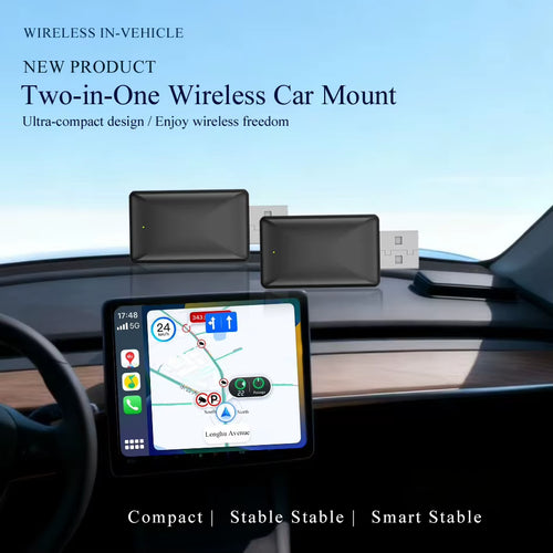 Wireless Carplay Adapter Android Auto 2In1 Wired to Wireless AI Smart Box Plug＆Play Automatic Connection Car Intelligent Systems
