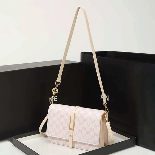 New Fashion Senior Sense of Women'S Shoulder Bag with Small Square Bag PU Light Luxury Niche Fashion Bag